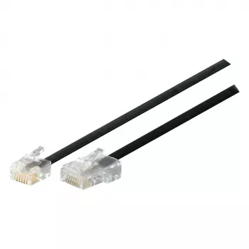 Telefonikaabel S-Impuls 70256 — 6 m, RJ11 isane RJ11 emasele, must
