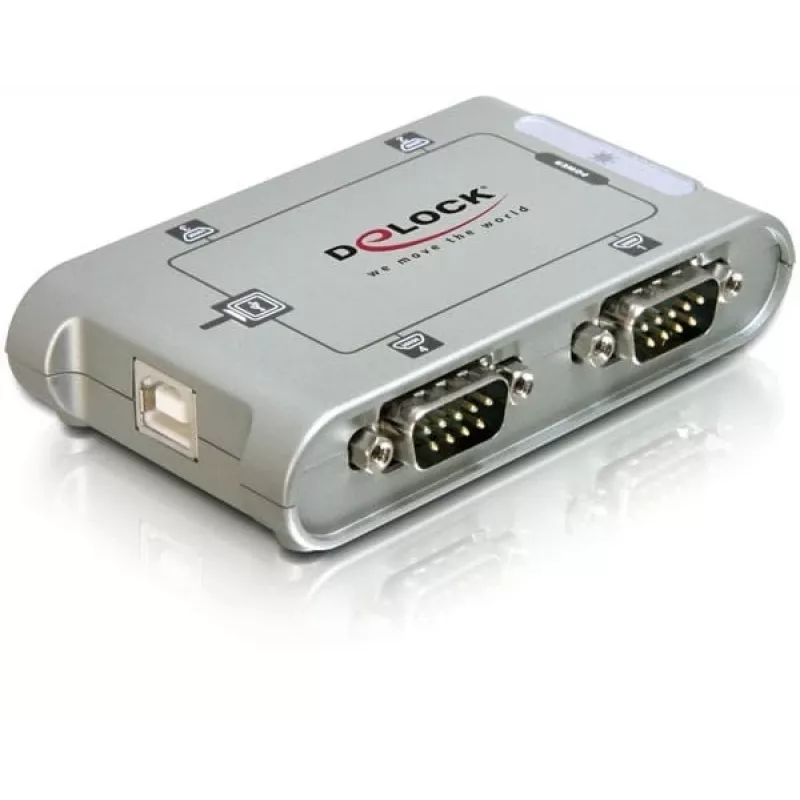 DeLOCK 87414 USB 2.0-lt 4-pordilisele RS-232 jadaadapter