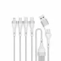 4smarts 541024 USB-kaabel 1,2 m, USB-A/USB-C, USB-C/Micro USB-A/Lightning, valge (541024)