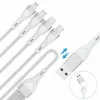 4smarts 541024 USB-kaabel 1,2 m, USB-A/USB-C, USB-C/Micro USB-A/Lightning, valge (541024)