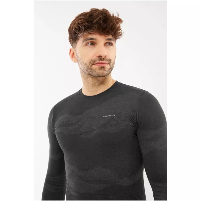 VIKING Gasher Man Longsleeve Merino meeste aluspesu, suurus M, must