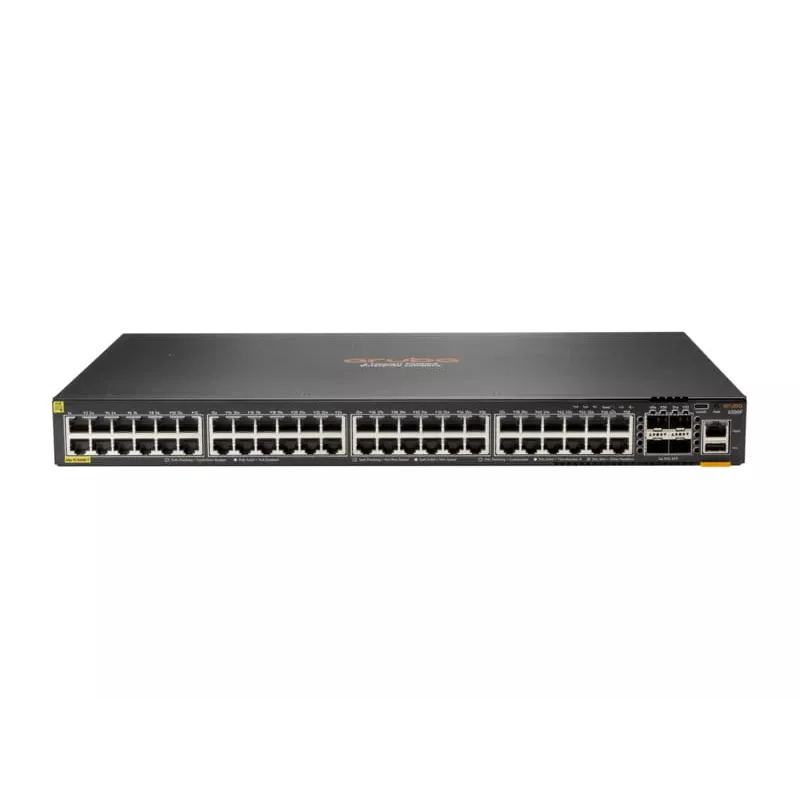 HPE Aruba 6300F - Switch - L3 - hallatav - 48 x 10/100/1000 (PoE+) + 4 x 50 Gigabit Ethernet SFP56 - raami paigaldatav - PoE+ - TAA-Compliant