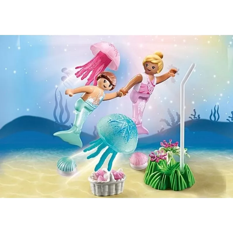 Figuurikomplekt Princess Magic 71504 Merineitsilapsed meduusidega