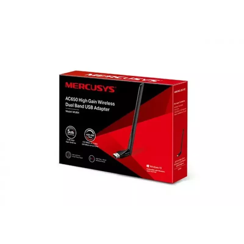 Mercusys AC650 suure võimendusega juhtmevaba kaheribaline USB-adapter