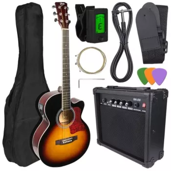 V-TONE EAG SET SB - komplekt (4/4 elektroakustiline kitarr + võimendi), sunburst