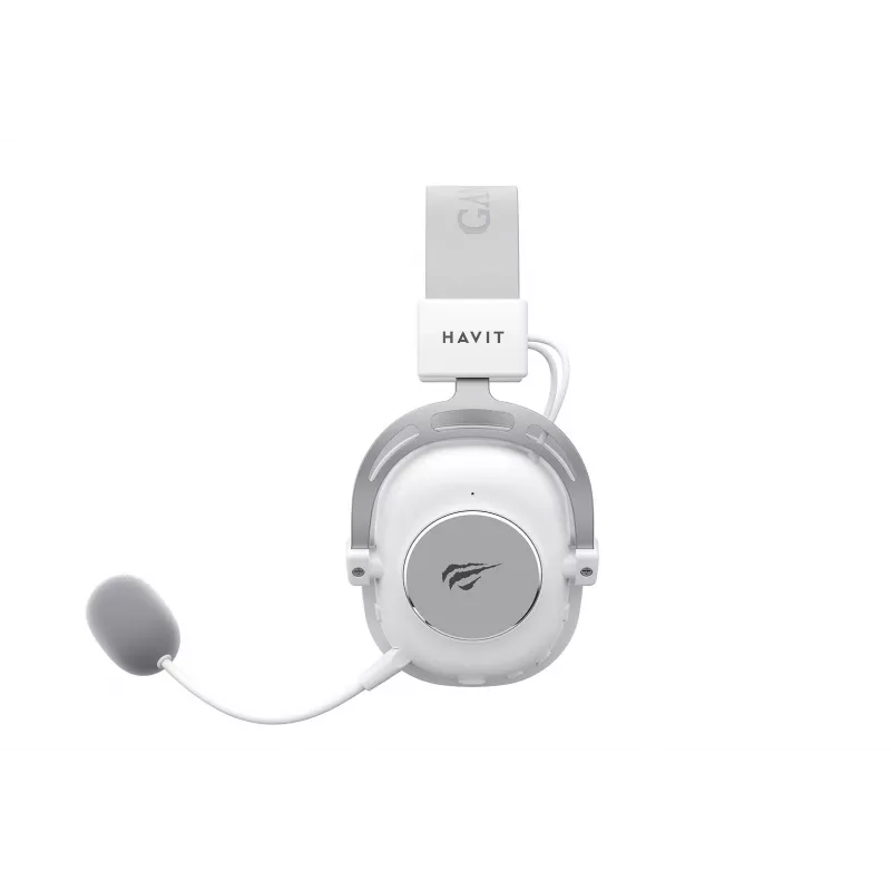 Over-ear kõrvaklapid HAVIT H2002YG — 2.4G juhtmevaba, Bluetooth, juhtmega, 20–20 000 Hz, 10 m leviulatus, 257 g (valge/hall)