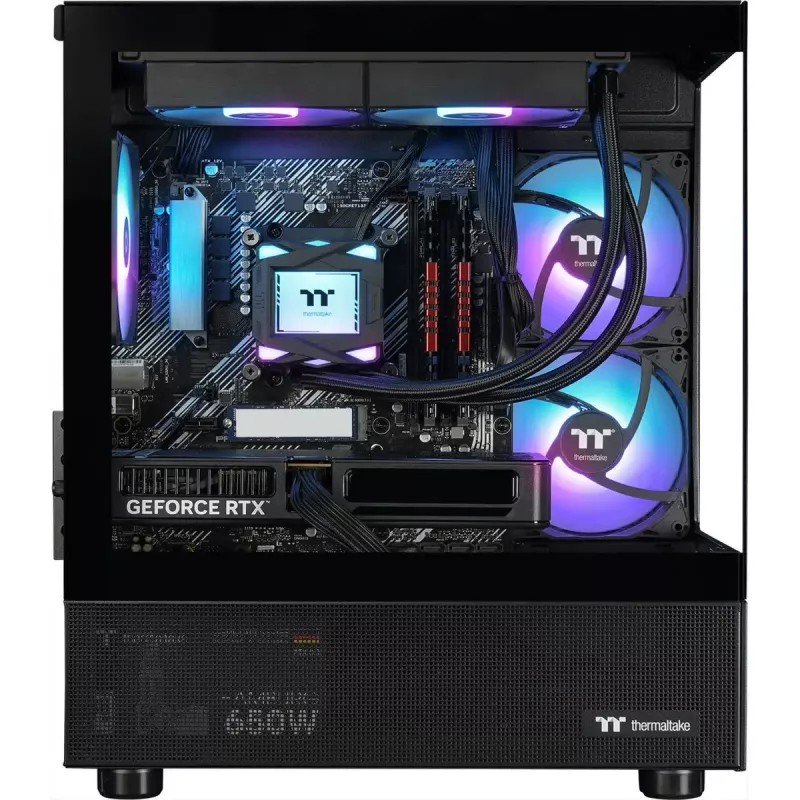 Lauaarvuti THERMALTAKE FTW A-Line LCS 5060 D5 mänguriarvuti, must/läbipaistev, Windows 11 Home
