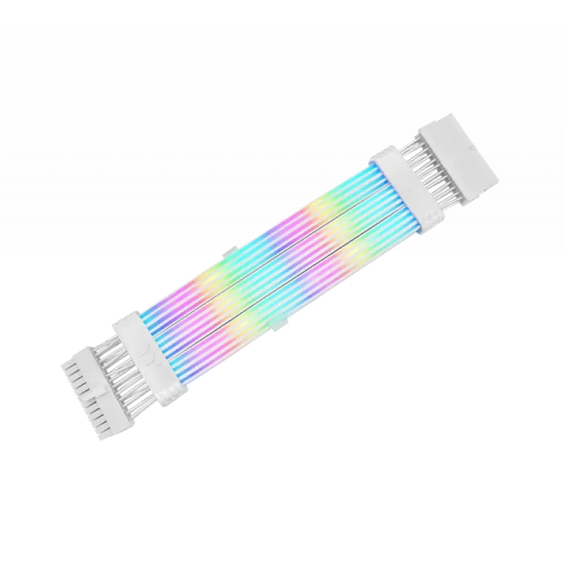 Mod ARGB Snow kaabel 24Pin, kaablihaldus valge