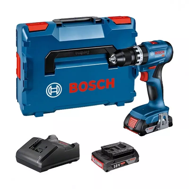 Bosch GSB 18V-45 Professional - löökpuur/kruvikeeraja - juhtmeta - 2 kiirust - padrunvõti 13 mm - 45 N·m - 2 akut - 18 V (06019K3303)