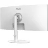 34-tolline MSI Modern MD342CQPWDE kumer VA LCD-kuvar 3440×1440 UWQHD 21:9, 4 ms, 300 cd/m², USB-jaotur, kõlarid, VESA, kõrgusega reguleeritav — Valge