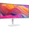 34-tolline MSI Modern MD342CQPWDE kumer VA LCD-kuvar 3440×1440 UWQHD 21:9, 4 ms, 300 cd/m², USB-jaotur, kõlarid, VESA, kõrgusega reguleeritav — Valge