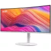 34-tolline MSI Modern MD342CQPWDE kumer VA LCD-kuvar 3440×1440 UWQHD 21:9, 4 ms, 300 cd/m², USB-jaotur, kõlarid, VESA, kõrgusega reguleeritav — Valge