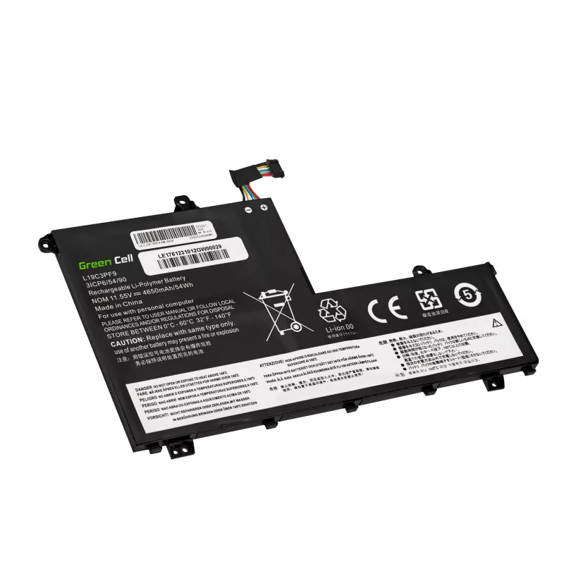 Aku roheline Cell Lenovo ThinkBook 14-IIL, 14-IML, 15-IIL, 15-IML jaoks — 11.1V 45Wh (mudelid L19C3PF1, L19D3PF1, L19L3PF8, L19M3PF1)