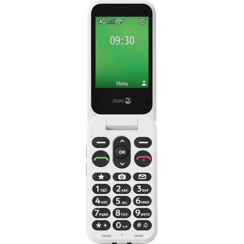 Nupptelefon Doro Leva E30 2,8-tolline 1150 mAh Must Valge