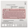 Logitech Pebble 2 Combo klaviatuur ja hiir komplektis universaalne RF-juhtmevaba + Bluetooth QWERTZ saksa roosa (920-012205)