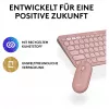 Logitech Pebble 2 Combo klaviatuur ja hiir komplektis universaalne RF-juhtmevaba + Bluetooth QWERTZ saksa roosa (920-012205)