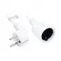 Pikendusjuhe maandatud pistikuga Type E+F (CEE 7/7, nurga all) ja pesaga Type F (CEE 7/3, sirge), valge, 1,50 mm², 2 m, Good Connections® (P0102-W020)