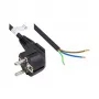 Netzkabel Schutzkontakt-Stecker Typ E+F (CEE 7/7, gewinkelt) an abisolierte Enden, schwarz, 1,00 mm², 5 m, Good Connections® (P0185-S050)