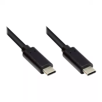 laadimis- ja andmekaabel USB 3.1 (Gen.1), USB-C™ pistik pööratav, CU, must, 1m, Good Connections® (GC-M0113)