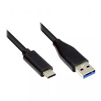 Good Connections GC-M0126 - 0,5 m - USB C - USB A - USB 3.2 Gen 1 (3.1 Gen 1) - 5000 Mbit/s - Must
