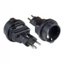 toiteadapter Šveitsi pistik (SEV1011, sirge) maandatud pistikupesale Tüüp F, SEV, must, Good Connections® (PA-6002S)