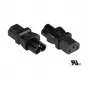 toiteadapter IEC seadmepistik C6 (sirge) IEC seadmepesale C13 (sirge), UL, must, Good Connections® (PA-0630S)