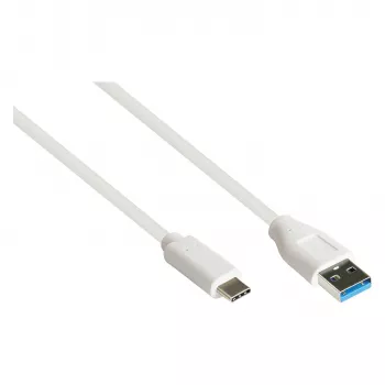 Good Connections 2831-AC010W - 1 m - USB A - USB C - USB 3.2 Gen 2 (3.1 Gen 2) - 10000 Mbit/s - Valge