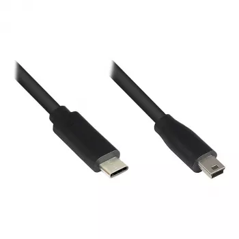 Ühenduskaabel USB 2.0, USB-C(TM) pistikust Mini B 5-kontaktiliseks pistikuks, must, 3m, Good Connections (3310-CM030)
