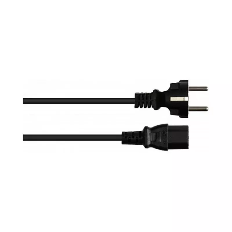 Netzkabel Schutzkontakt-Stecker Typ E+F (CEE 7/7, gerade) an C13 (gerade), schwarz, 1,00 mmÂ², 5 m, G (P0030-S050)