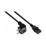 Netzkabel Schutzkontakt-Stecker Typ E+F (CEE 7/7, gewinkelt) an C13 (gerade), schwarz, 1,50 mmÂ², 7,5 (P0130-S075)