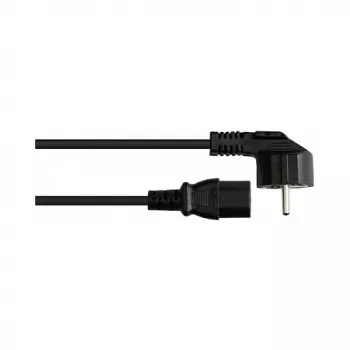 Netzkabel Schutzkontakt-Stecker Typ E+F (CEE 7/7, gewinkelt) an C13 (gerade), schwarz, 1,50 mmÂ², 7,5 (P0130-S075)