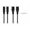 Netzkabel Schutzkontakt-Stecker Typ E+F (CEE 7/7, gewinkelt) an C13 (gerade), schwarz, 1,50 mmÂ², 7,5 (P0130-S075)