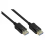 DisplayPort 2.0 kaabel, 54 Gbit/s, UHBR 13.5, 4K @240Hz / 8K @60Hz, vaskjuht, must, 0,5m, Good (DP20-005)