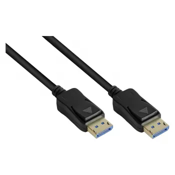 DisplayPort 2.0 kaabel, 54 Gbit/s, UHBR 13.5, 4K @240Hz / 8K @60Hz, vaskjuht, must, 1m, Good C (DP20-010)