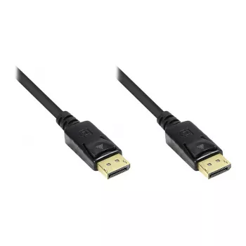 Good Connections Anschlusskabel DisplayPort 1.2 - Stecker inkl. Verriegelungsschutz - vergoldet - schwarz - 0,5m