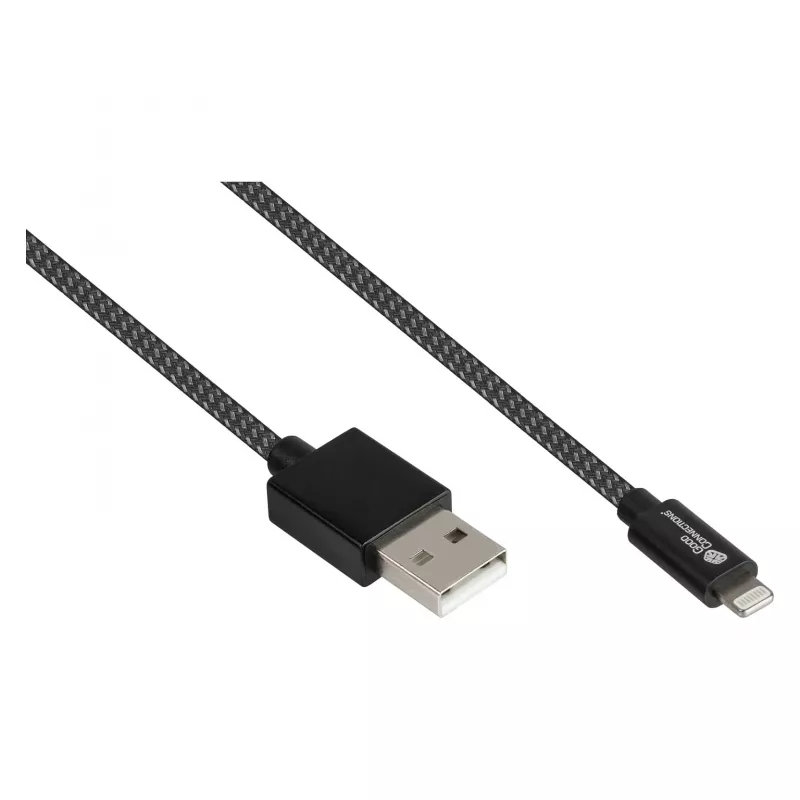 Good Connections USB 2.0 Lade- und Datenkabel für iPhone/iPad/iPod USB-A Stecker an Lightning - Das hochwertig verarbeitete und offiziell von Apple ze