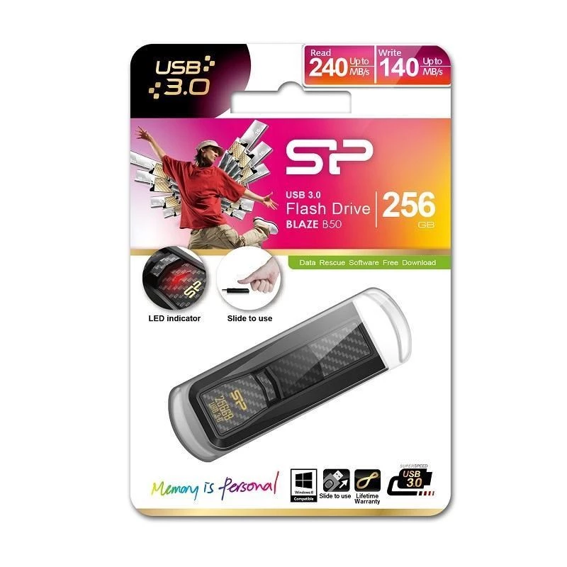 USB-mälupulk Silicon Power 256 GB USB Type-A 3.2 Gen 1 Blaze B50