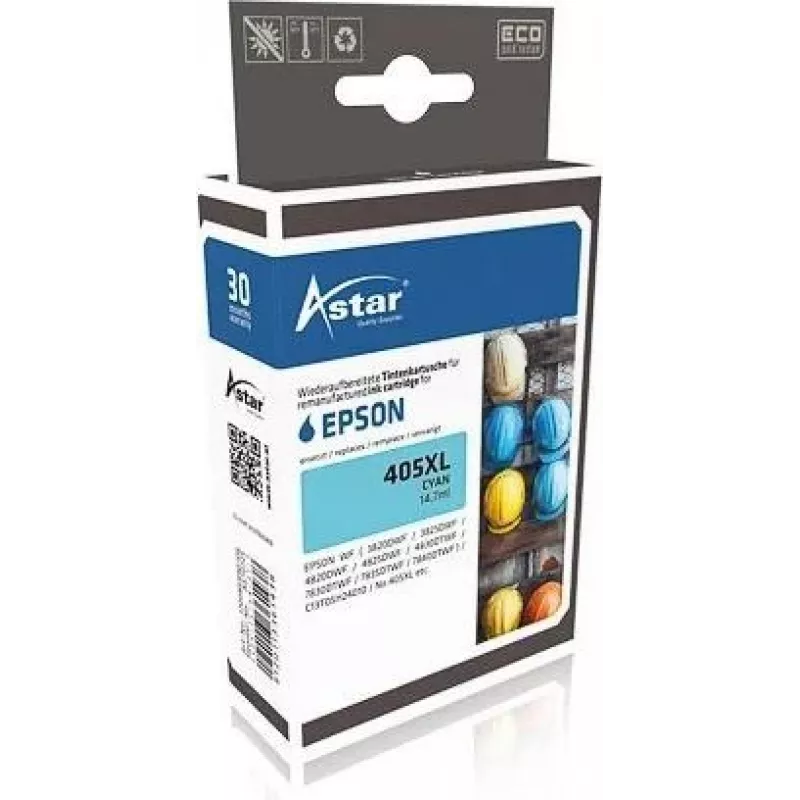 AS70725 ASTAR EPSON WF4825DWF tindikassett, tsüaan T05H24010 / 405XL 14,7ml 1100S. HC (AS70725)