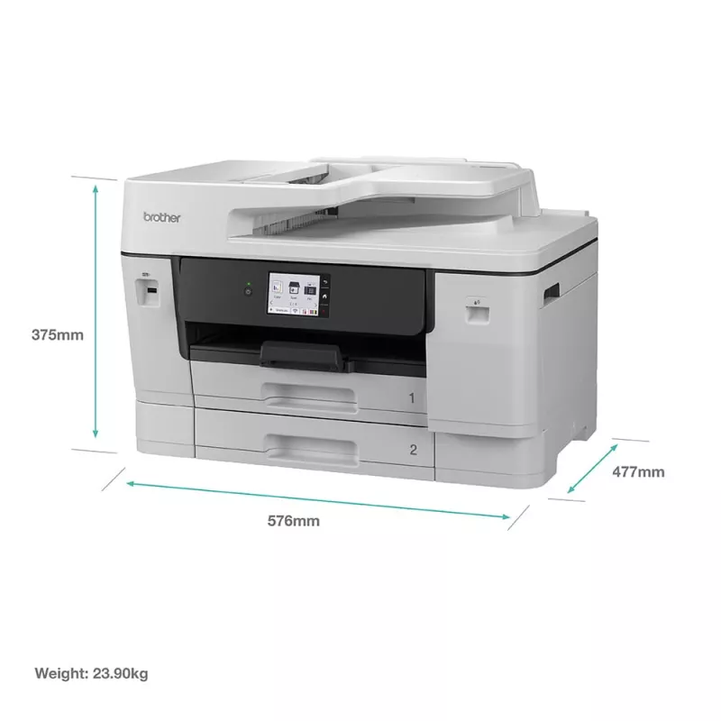 Multifunktsiooniga tindiprinter Brother MFC-J6960DW — A3, 1200 x 4800 dpi, 31 lk/min, Wi‑Fi, Ethernet, Dupleks