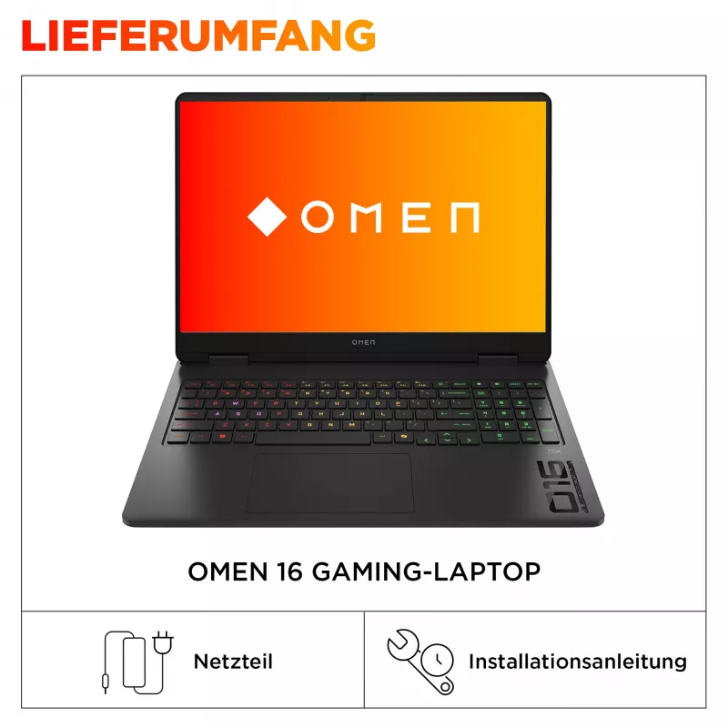 HP OMEN 16-am0172ng mängusülearvuti – 16 WUXGA 144Hz, Core i7-14650HX, 16GB RAM, 512GB SSD, RTX 5060 (BZ9G7EA#ABD)