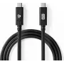 Nedis USB-kaabel | USB 3.2 Gen 2 | USB-C™ pistik | USB-C™ pistik - 100 W | 4K@60Hz | 10 Gbps | nikeldatud | 1.00 m | Ümmargune | PVC | Must | Karp