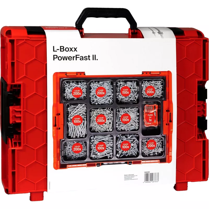 Fischer PowerFast II L-BOXX PanHead kruvide komplekt (568480)