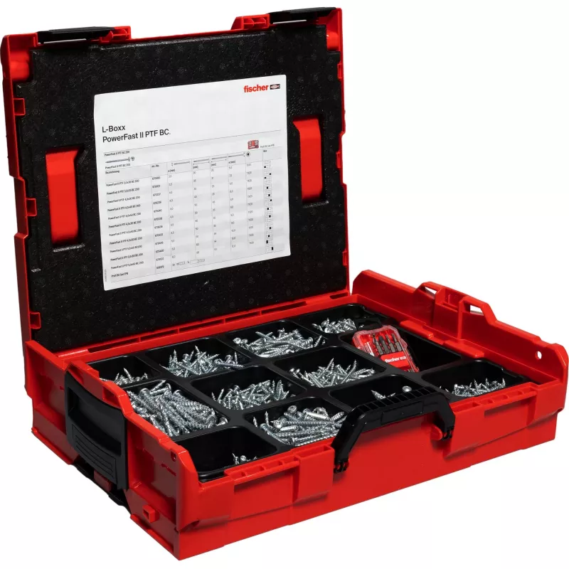 Fischer PowerFast II L-BOXX PanHead kruvide komplekt (568480)