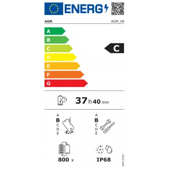 Vastupidav nutitelefon Beafon AGM H6 — 6,56 tolli (16,7 cm), Unisoc T606 1,6 GHz, 8 GB muutmälu, 256 GB, 50 MP, 4900 mAh, Dual SIM, Android 13, IP68/IP69K