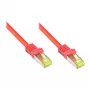 RJ45 paigalduskaabel Cat.7 toorkabliga ja riivikaitsega (RNS®), S/FTP, PiMF, halogeenivaba, 600MHz, OFC, punane, 30m, Good Connections® (8070R-300R)