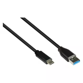 Good Connections 2831-AC005S - 0,5 m - USB A - USB C - USB 3.2 Gen 2 (3.1 Gen 2) - 10000 Mbit/s - Must