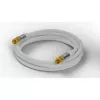 Goobay SAT antennikaabel (135 dB tüüp), 4x varjestatud, 2 m, valge – kullatud, F-pistik > F-pistik (70600)