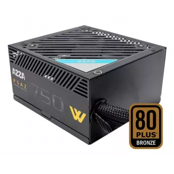 Toiteplokk AZZA PSAZ-750W 750 W 20+4 pin ATX 80 PLUS Bronze Must, mittemodulaarne