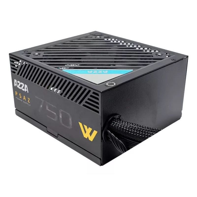 Toiteplokk AZZA PSAZ-750W 750 W 20+4 pin ATX 80 PLUS Bronze Must, mittemodulaarne
