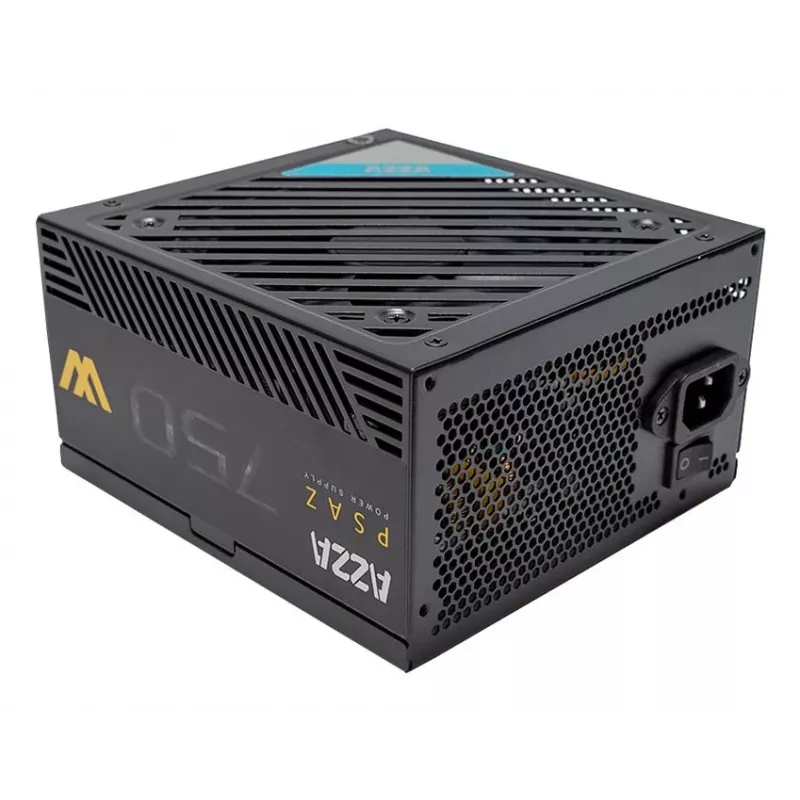 Toiteplokk AZZA PSAZ-750W 750 W 20+4 pin ATX 80 PLUS Bronze Must, mittemodulaarne